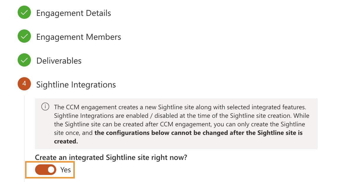 Sightline Integration Toggle